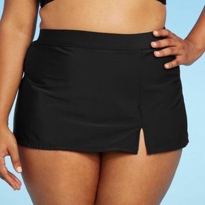 Black Swim Skirt by Aqua Green Plus Size 16W/18W(1X), 20W/22W(2X), 24W/26W(3X)